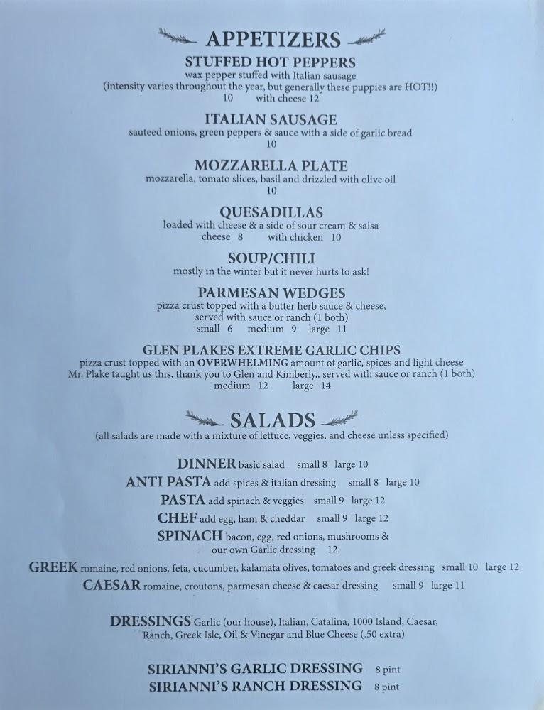 Sirianni's Cafe Italian Sausage