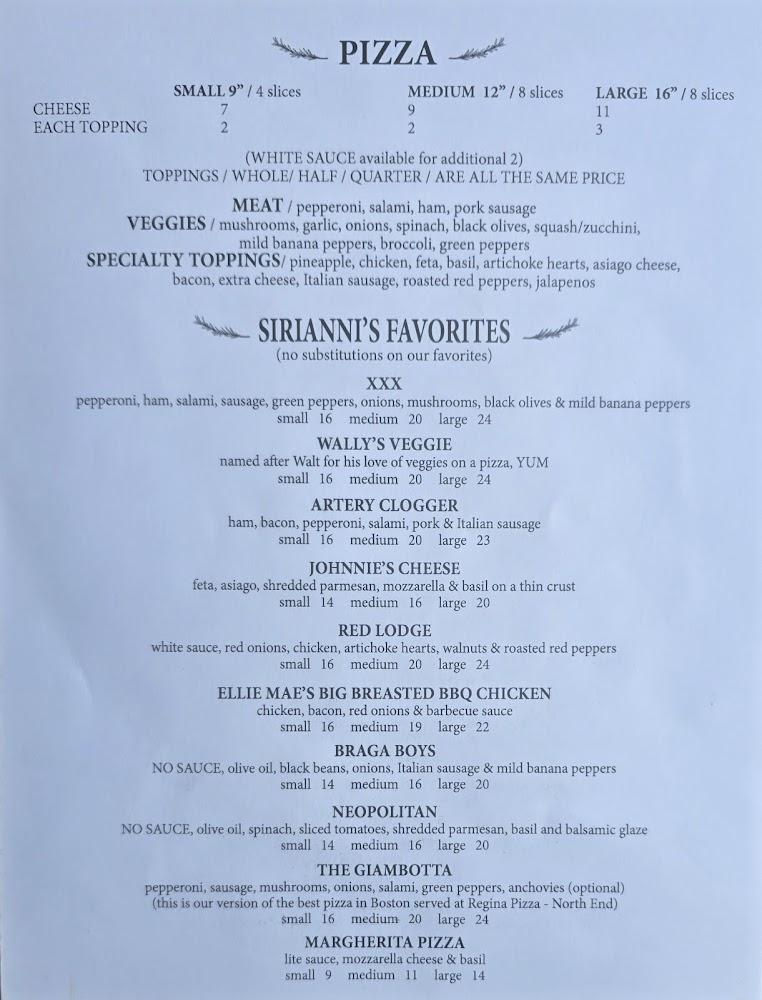 Sirianni's Cafe Menu image 4